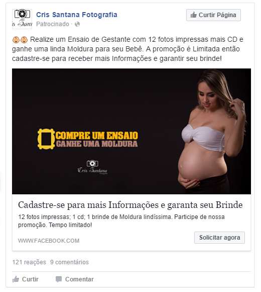 Anúncio no Facebook